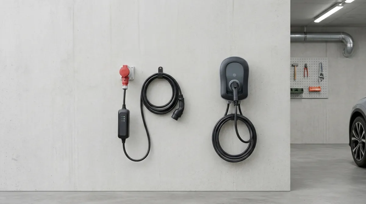 Du plus simple au plus puissant : prise murale, câble avec boîtier, borne murale et borne de recharge rapide