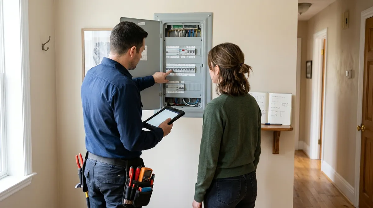 visite technique avant installation d'une borne électrique